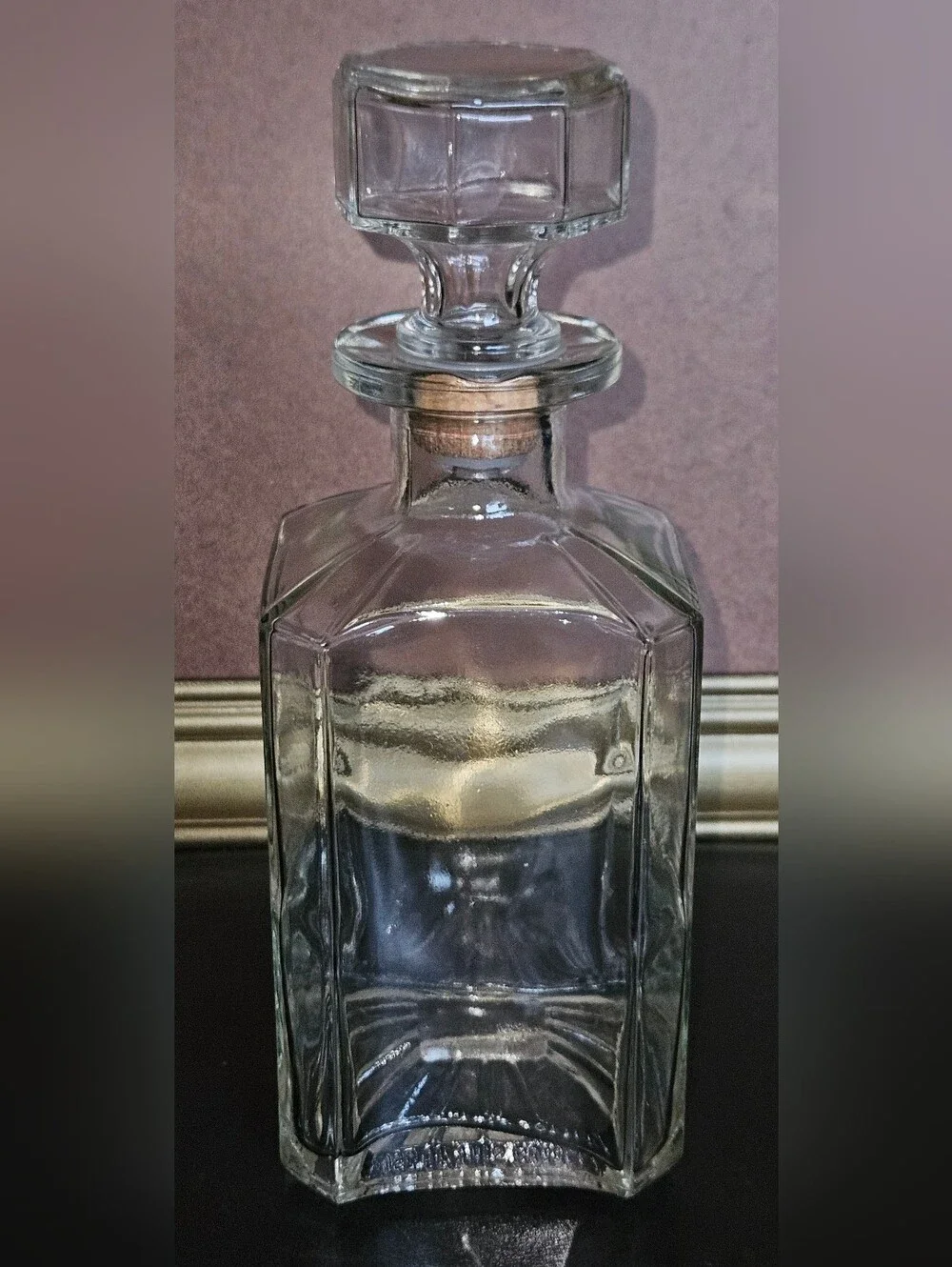 Vintage MCM Bar Cart Decanter Whiskey Scotch Bottle Retro Boho Farmhouse Rustic